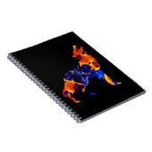 WOLF NEON ABSTRAKT PAINT NOTIZBLOCK (Rechte Seite)