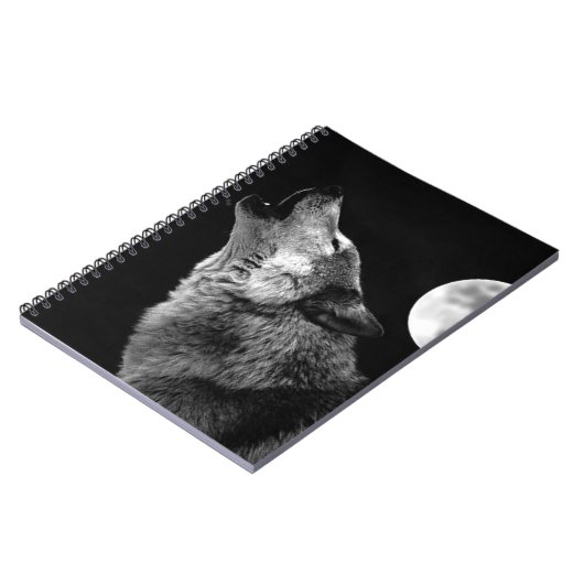 Wolf & Night Notebook Notizblock (Linke Seite)