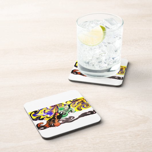 Wolf night stary  getränkeuntersetzer (Rechte Seite)