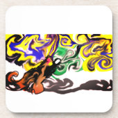 Wolf night stary  getränkeuntersetzer (Vorderseite)