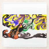 Wolf night stary  glasuntersetzer (Vorderseite)