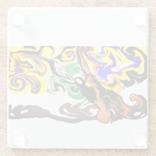 Wolf night stary  glasuntersetzer (Rückseite)