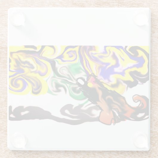 Wolf night stary  glasuntersetzer (Rückseite)