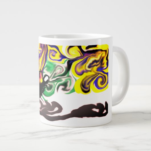 Wolf night stary  Jumbo-Tasse (Vorderseite Rechts)