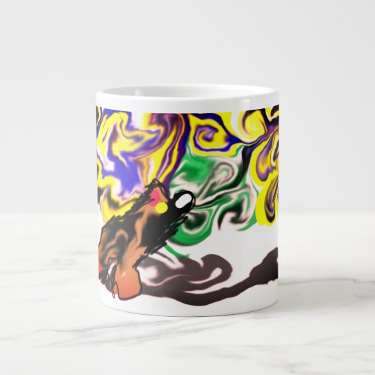 Wolf night stary Jumbo-Tasse (Vorderseite)