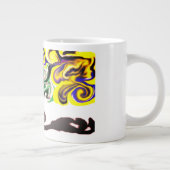 Wolf night stary  Jumbo-Tasse (Rechts)