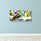 Wolf night stary leinwanddruck (Insitu (Holzboden))