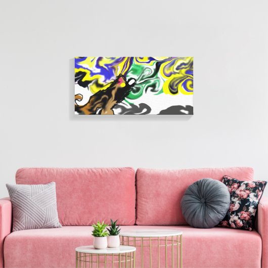 Wolf night stary leinwanddruck (Insitu (Wohnzimmer))