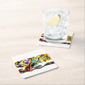 Wolf night stary  rechteckiger pappuntersetzer (Vor Ort)