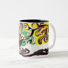 Wolf night stary zweifarbige tasse