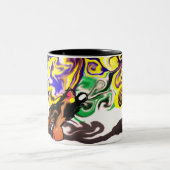 Wolf night stary  zweifarbige tasse (Mittel)