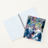 Wolf Notebook - Blue Wolf Writing Pad Notizblock (Innenseite)