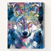 Wolf Notebook - Blue Wolf Writing Pad Notizblock (Rückseite)