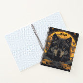 Wolf Notebook Full Moon Stars - Komposition Notizblock (Innenseite)