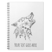 Wolf-Notizbuch Notizblock (Vorderseite)