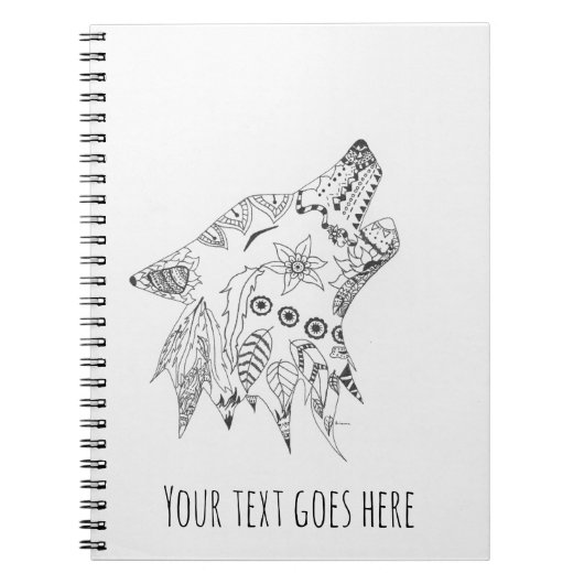 Wolf-Notizbuch Notizblock (Vorderseite)