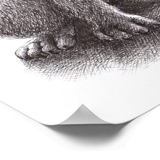 Wolf oder Dog Poster (Ecke)