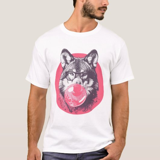 Wolf ohne Brille und Kaugummi T-Shirt (Vorderseite)