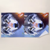 Wolf Öl färbt das Wesen der Schönheit, Strandtuch (Vorderseite)