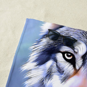Wolf Öl färbt das Wesen der Schönheit, Strandtuch