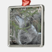 Wolf Ornament Aus Metall (Links)