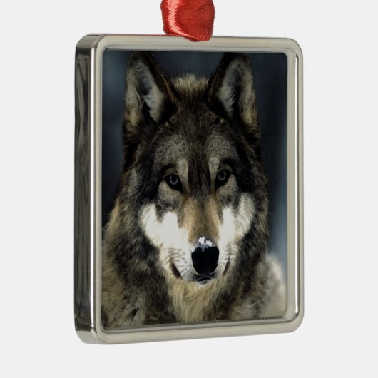 Wolf Ornament Aus Metall (Rechts)