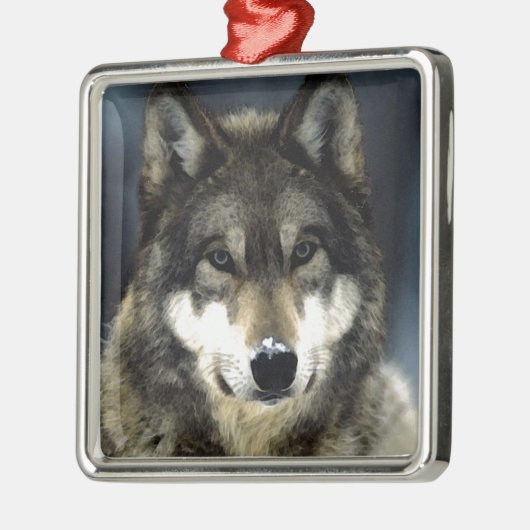 Wolf Ornament Aus Metall (Links)
