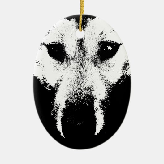 Wolf Ornament Personalisiert Wolf Pup Decoration (Vorne)