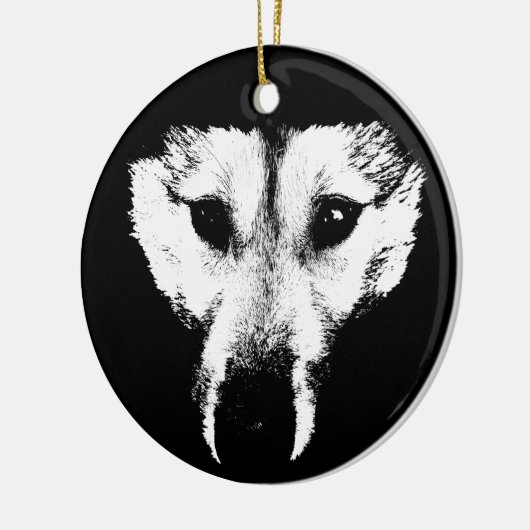 Wolf Ornament Wolf Dog Keepake Dog Geschenke (Links)