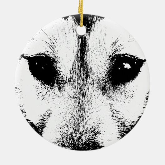 Wolf Ornament Wolf Dog Keepake Dog Geschenke (Hinten)