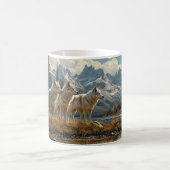 Wolf Pack am See Kaffeetasse (Mittel)