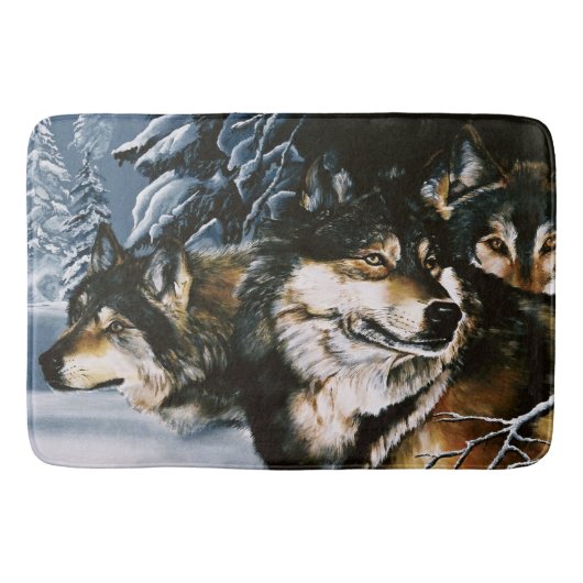 Wolf Pack Badematte (Vorderseite)