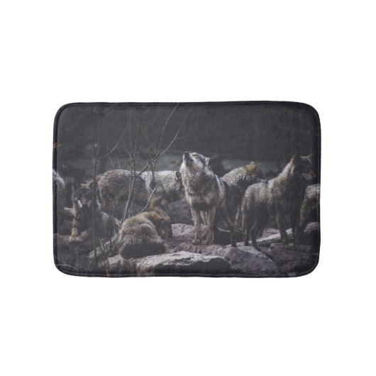 Wolf Pack Bath Mat Badematte (Vorderseite)