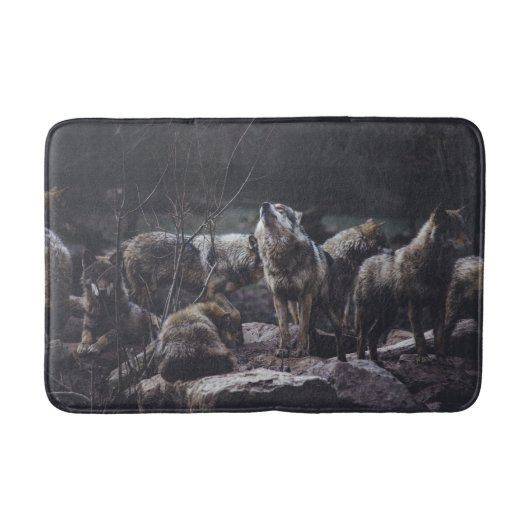 Wolf Pack Bath Mat Badematte (Vorderseite)