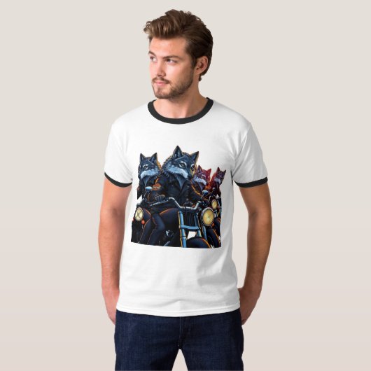 Wolf Pack Biker T-Shirt (Vorne ganz)