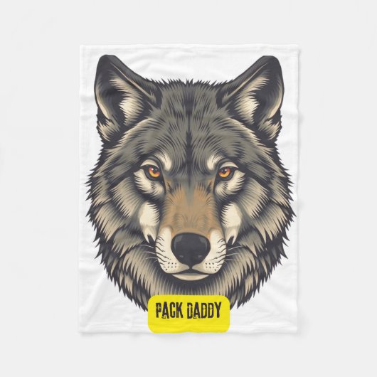 Wolf. Pack Daddy Fleecedecke (Vorderseite)