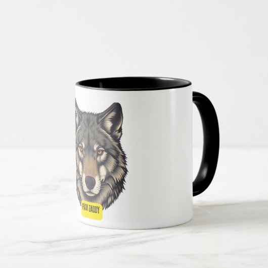 Wolf. Pack Daddy Tasse (VorderseiteRechts)