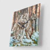 WOLF PACK DAWN RAIDERS QUADRATISCHE WANDUHR (Winkel)