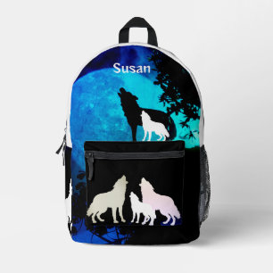 Wolf Pack Druck Schnitt Nähtasche Bedruckter Rucksack