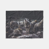 Wolf Pack Fleecedecke (Vorderseite (Horizontal))