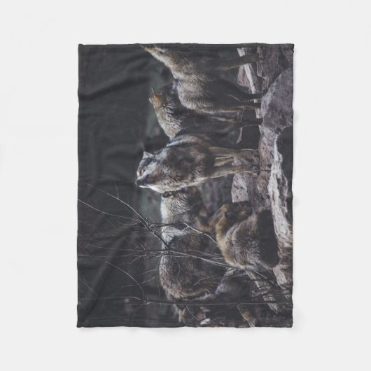 Wolf Pack Fleecedecke (Vorderseite)