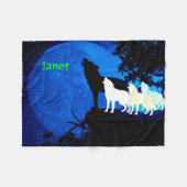 Wolf Pack Fleecedecke (Vorderseite (Horizontal))