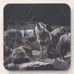 Wolf Pack-Getränke-Coaster Getränkeuntersetzer