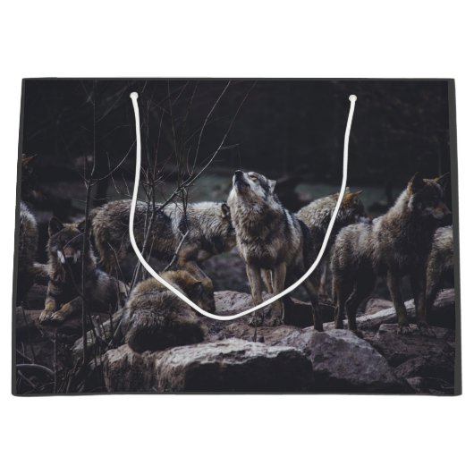 Wolf Pack Große Geschenktüte (Vorderseite)