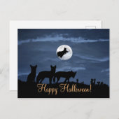 Wolf Pack Happy Halloween Hexenkarte Postkarte (Vorne/Hinten)