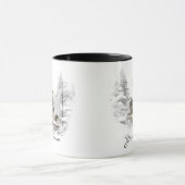 Wolf Pack Howling Winter Song Chorus Tasse (Zentrum)