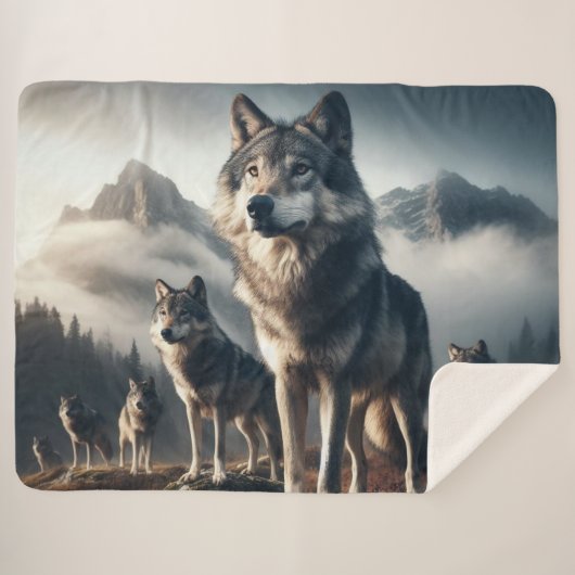 Wolf Pack in den Bergen Sherpadecke (Vorderseite (Horizontal))