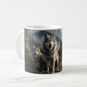 Wolf Pack in der Bergwelt Kaffeetasse (Vorderseite Links)