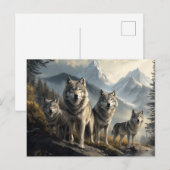 Wolf Pack in der Bergwelt Postkarte (Vorne/Hinten)