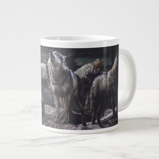 Wolf Pack Jumbo-Tasse (Vorderseite Rechts)